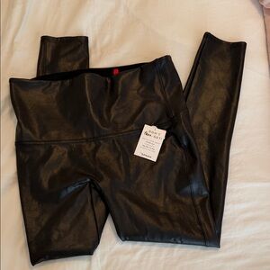 SPANX Shiny Black Leggings